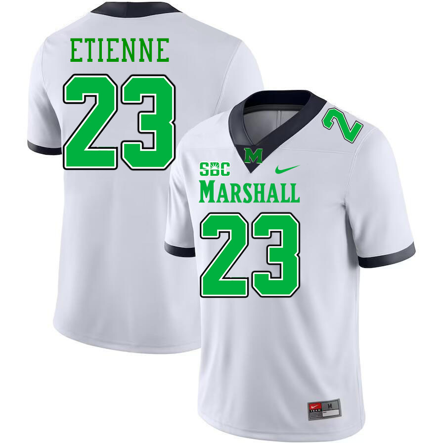 Marshall Thundering Herd #23 Sammy Etienne College Football Jerseys Stitched-White Marshall Thundering Herd #23 Sammy Etienne College Football Jerseys Stitched-White
